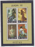 Romania 1993 - EUROPA CEPT- ARTA CONTEMPORANA, bloc de 4 timbre MNH** LP1316, Nestampilat