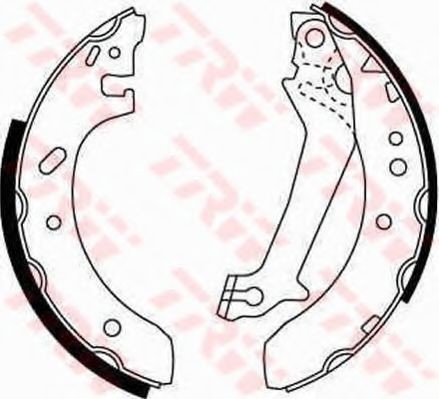 Set saboti frana FORD FIESTA IV (JA, JB) (1995 - 2002) TRW GS8607