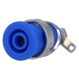Soclu Banană 4mm 32A Albastru pentru Panou