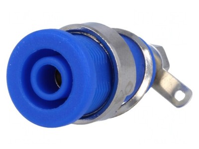 Soclu Banană 4mm 32A Albastru pentru Panou foto