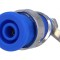 Soclu Banană 4mm 32A Albastru pentru Panou