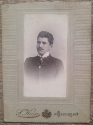 Portret barbat// S. Korn, Bucuresci foto