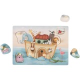 Little Dutch Sound Puzzle Noah&rsquo;s Ark puzzle cu melodie 12 m+ 1 buc