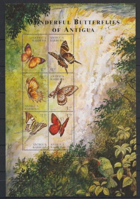 ANTIGUA 2000 FAUNA INSECTE FLUTURI PASARI foto