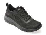 Cumpara ieftin Pantofi sport SKECHERS negri, BOBS SQUAD CHAOS, din material textil