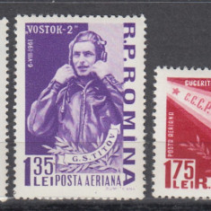 ROMANIA 1961 LP 523 AL II-LEA OM IN COSMOS SERIE MNH