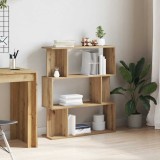 Bibliotecă, stejar artizanal, 80x24x96 cm, lemn prelucrat