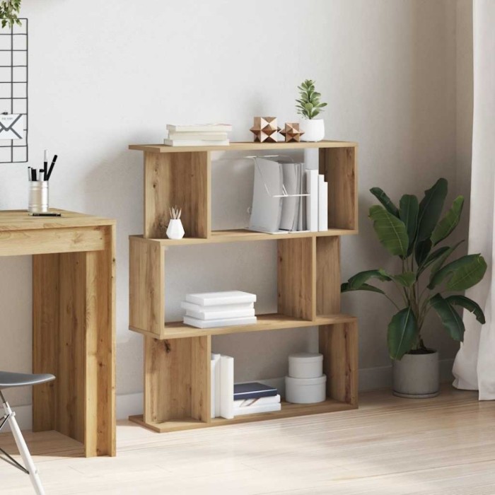 Bibliotecă, stejar artizanal, 80x24x96 cm, lemn prelucrat