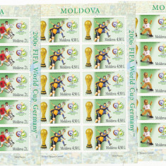 FOTBAL,CUPA MONDIALA FIFA 2006 GERMANIA SET MINICOLI MNH MOLDOVA