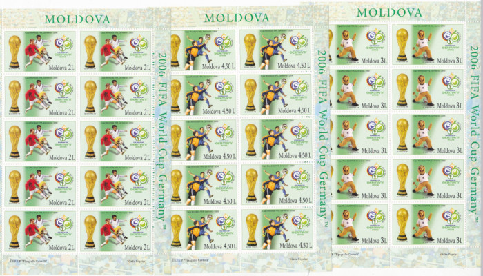 FOTBAL,CUPA MONDIALA FIFA 2006 GERMANIA SET MINICOLI MNH MOLDOVA