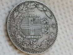 Italia 2 lire 1884 argint foto