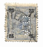 Austria - Imparatul Franz Josef I, 1830-1916 - Valoare in Heller, fara bare, numeralele cu negru, 1899 - 25 H, obliterat