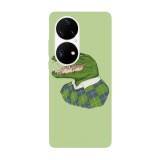 Husa compatibila cu Huawei P50 model Mr. Crocodile, Silicon, TPU, Viceversa, Transparent, Carcasa