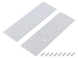 Obturator Argintiu pentru Profil LED, 2 Bucăți, Oțel 33.4x105.7x2mm