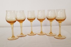 SASE PAHARE PENTRU BĂUTURI FINE DIN STICLA DE BOHEMIA- CEHOSLOVACIA ANII 70-80