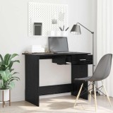VidaXL Birou cu sertar Stejar negru 100 x 50 x 76 cm Lemn compozit