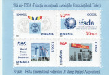 Romania 2002-Organizatii Internationale,I.F.S.D.A.-50 ani,bloc 4 val.,dant.,MNH