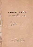 Codul Penal al Republicii Socialiste Romania, Editie 1975