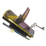 Broasca completa, ingropata, pe cheie, 2 chei, negru cu galben, 57 mm