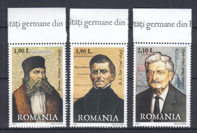 ROMANIA 2007 LP 1779 PERSONALITATI GERMANE SERIE MNH foto