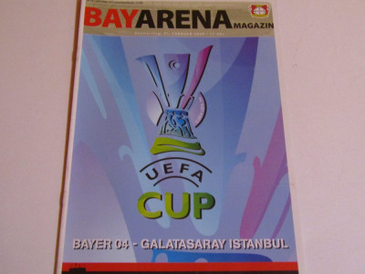 Program meci fotbal BAYER 04 LEVERKUSEN-GALATASARAY(UEFA CUP 21.02.2008) foto