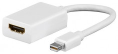 Adaptor mini Displayport tata - HDMI mama, 0.1m, alb, Goobay foto