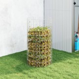 vidaXL Compostor de grădină, &Oslash;50x100 cm, oțel galvanizat