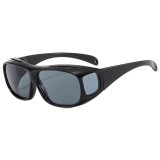 Ochelari de soare, flippy, polarizati, pentru condus, ciclism, cu posibilitatea purtarii peste ochelarii de vedere, 400 uv, cu lentila neagra pentru p