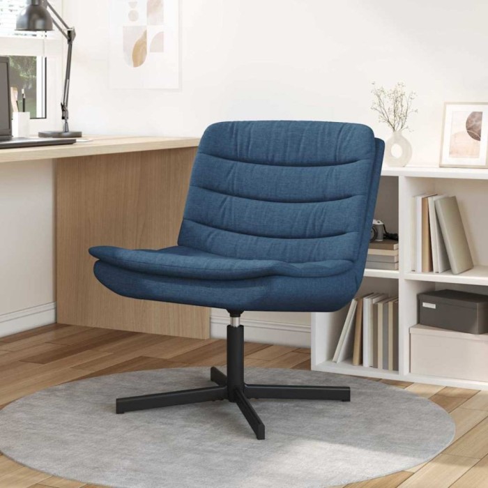 vidaXL Scaun pivotant albastru 63 x 75 x 76 cm țesătură