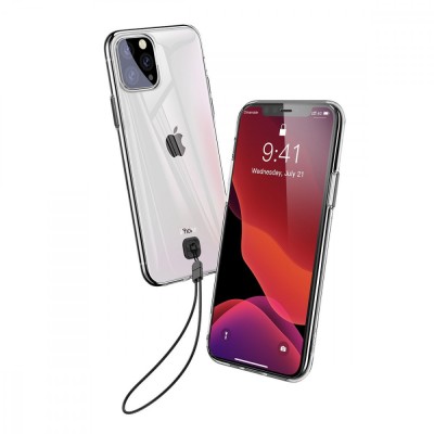 Husa Apple iPhone 11 Pro, Baseus Transparent Key, Negru, 5.8 inch foto