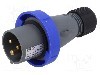 Conector alimentare AC, IEC 60309, IP67, 16A, 250V AC, 3 pini, AMPHENOL - 2CMA101072R1000