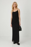 Medicine rochie culoarea negru, maxi, mulată