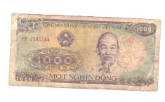 Bancnota Vietnam 1000 dong 1988, circulata, uzata