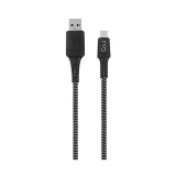 Cablu Date si Incarcare USB la Micro USB Goui Tough, 1.5 m, Gri - Negru G-MC15-GB