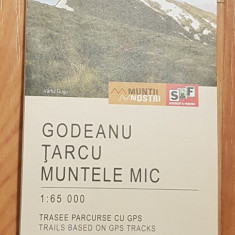 Harta Godeanu Tarcu Muntele Mic Muntii nostri. Scara: 1:65.000