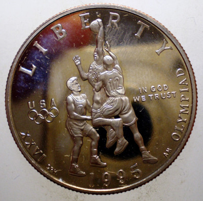 C.235 USA SUA BASKETBALL OLIMPIADA ATLANTA 1/2 HALF DOLLAR 1995 S PROOF foto