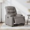 vidaXL Fotoliu rabatabil electric, gri taupe, material textil