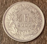 C50 - Moneda foarte veche - Elvetia - 1/2 franci - 2000