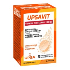 Vitamina C Upsavit, 1000 mg, 20 comprimate efervescente, Upsa