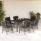 vidaXL Set mobilier de grădină cu perne, 7 piese, gri, poliratan 3212135
