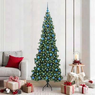 vidaXL Pom de Crăciun Artificial pentru Colț Verde 210 cm PVC și Metal 3397283 foto