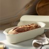 Tava ceramica pentru paine Navaris, material din lut rezistent, cu capac, 60645.01