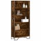 Gossi biblioteca, stejar fumuriu, 80x31x169 cm, lemn prelucrat