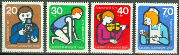 B0217 - Berlin-vest 1974 - Pt.copii 4v neuzat,perfecta stare
