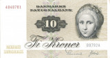 Danemarca 10 Kroner 1978 - (Signatures: Sunesen &amp; Valeur) P-48h UNC !!!