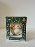 Glob de Crăciun vintage din sticlă, pictat manual Deco Boutique, nou &icirc;n cutie