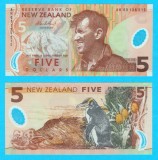 Noua Zeelanda (pick 185) 5 Dollars 2005 UNC; Prima variantă pe polimer (1999&ndash;2014); Sir Edmund Hillary