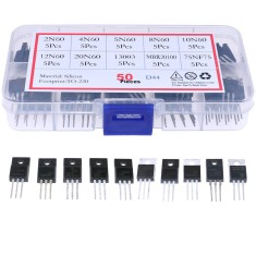 Set 50 buc 10 valori tranzistori de putere Mosfet TO-220 foto