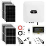 Kit complet prosumator 6kW monofazic cu 16 panouri 370W, accesorii si montaj incluse + Smart meter si dongle wifi