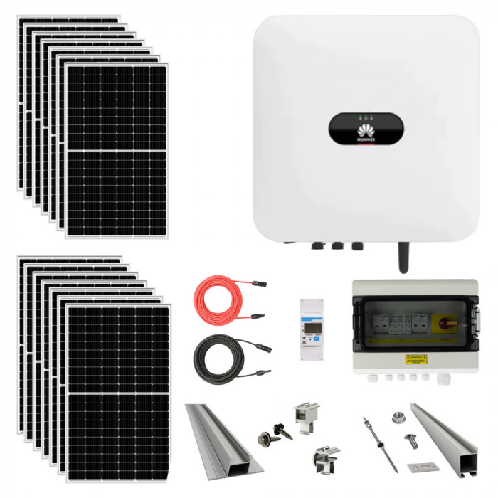 Aproape nou: Kit complet prosumator 6kW monofazic cu 16 panouri 370W, accesorii si